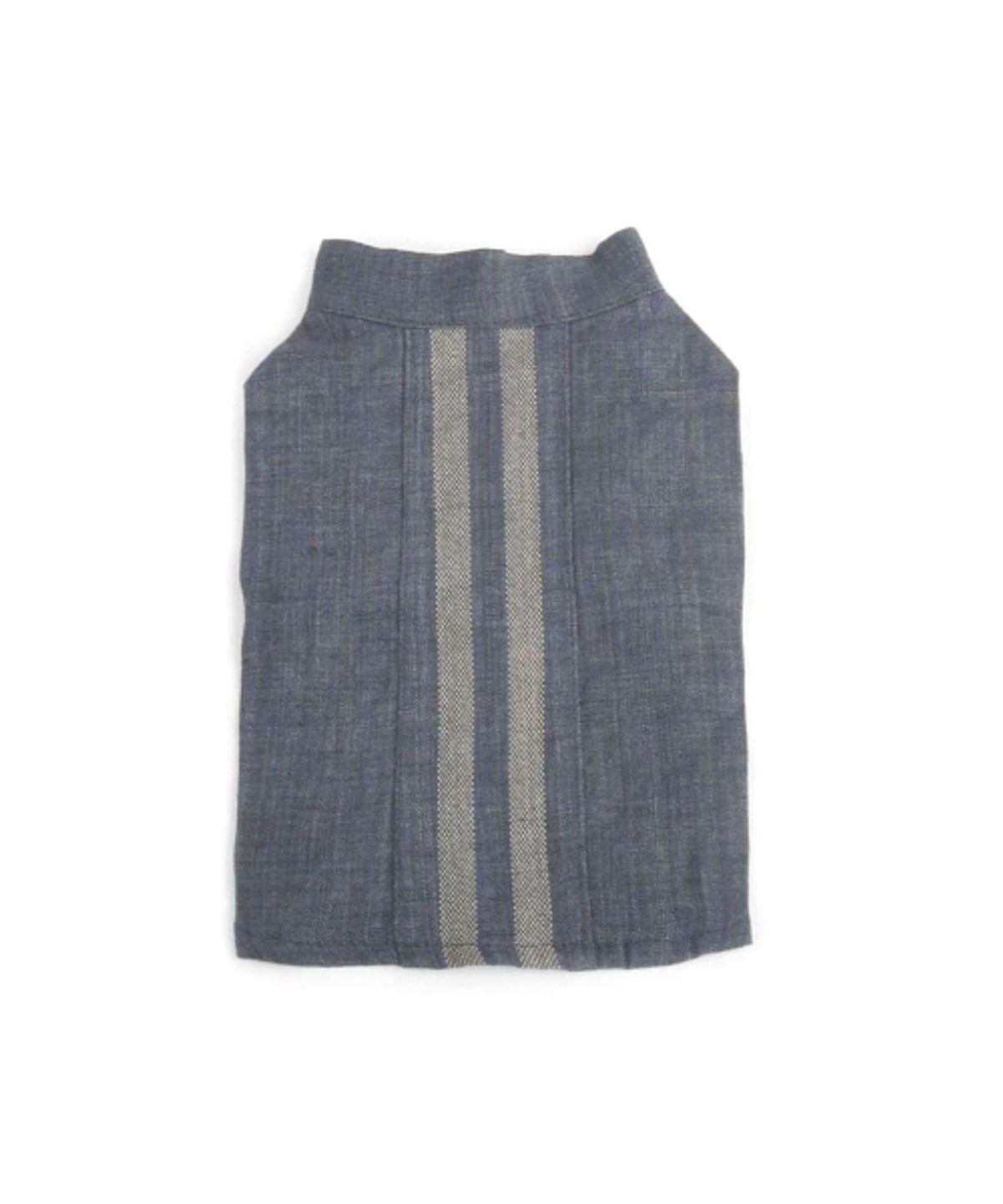 몽슈슈(MONCHOUCHOU) Linen Henley Neckline_Navy