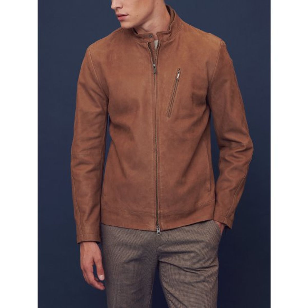빈폴 멘(BEANPOLE MEN) 브릭 레더 블루종 (BC873ZA01C)