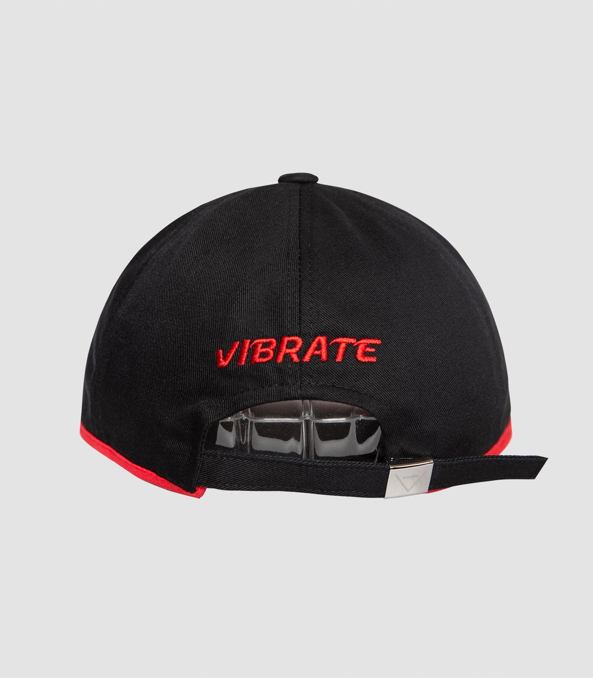 바이브레이트(VIBRATE) ROUND PATCH HAND LOGO BALL CAP (BLACK)