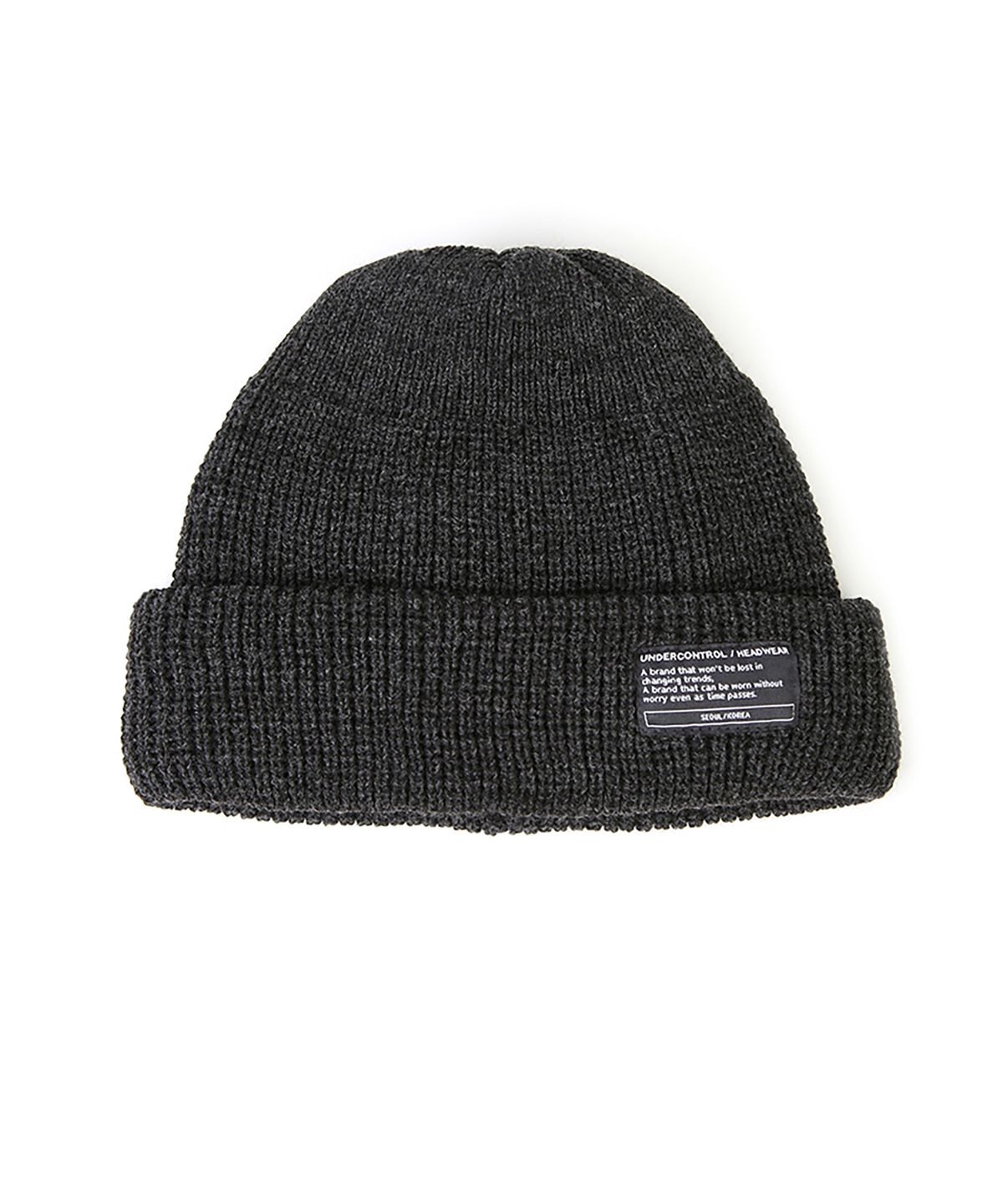 언더컨트롤(UNDERCONTROL) 겨울 숏비니 BEANIE / MONK FIT / CHARCOAL