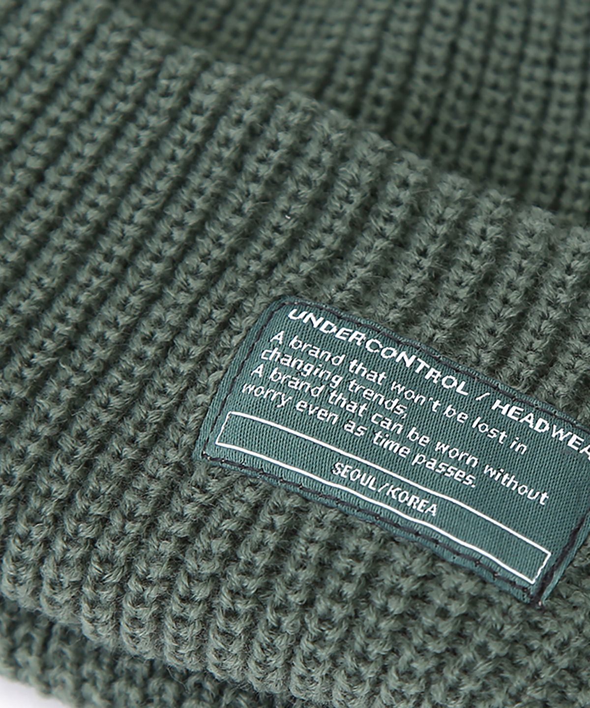 언더컨트롤(UNDERCONTROL) 겨울 숏비니 BEANIE / MONK FIT / GREEN