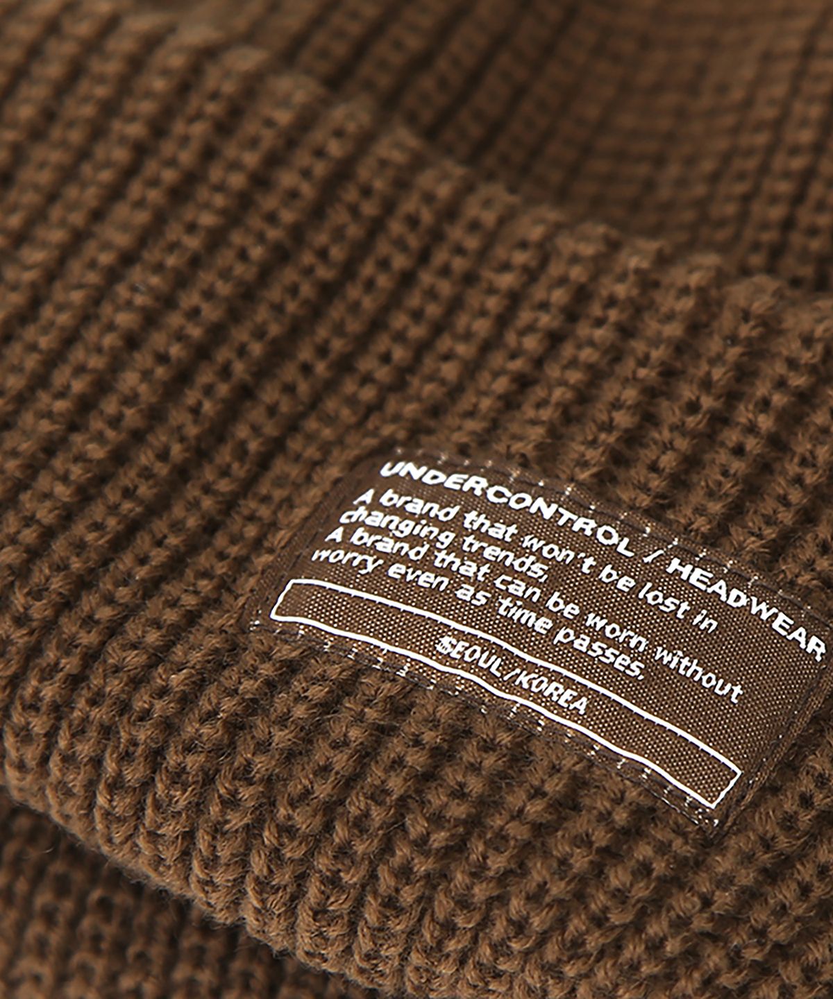 언더컨트롤(UNDERCONTROL) 겨울 숏비니 BEANIE / MONK FIT / BROWN