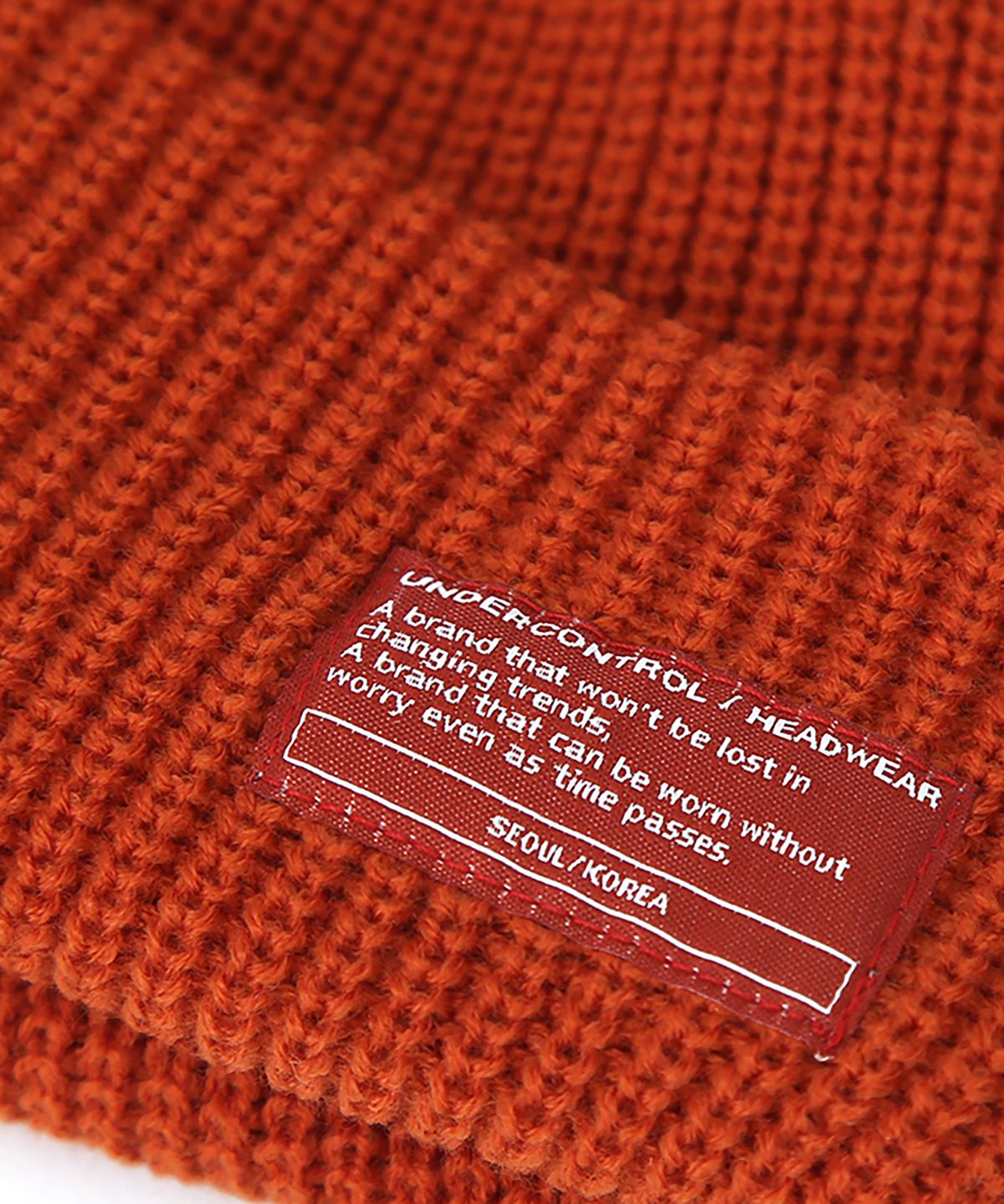 언더컨트롤(UNDERCONTROL) 겨울 숏비니 BEANIE / MONK FIT / ORANGE