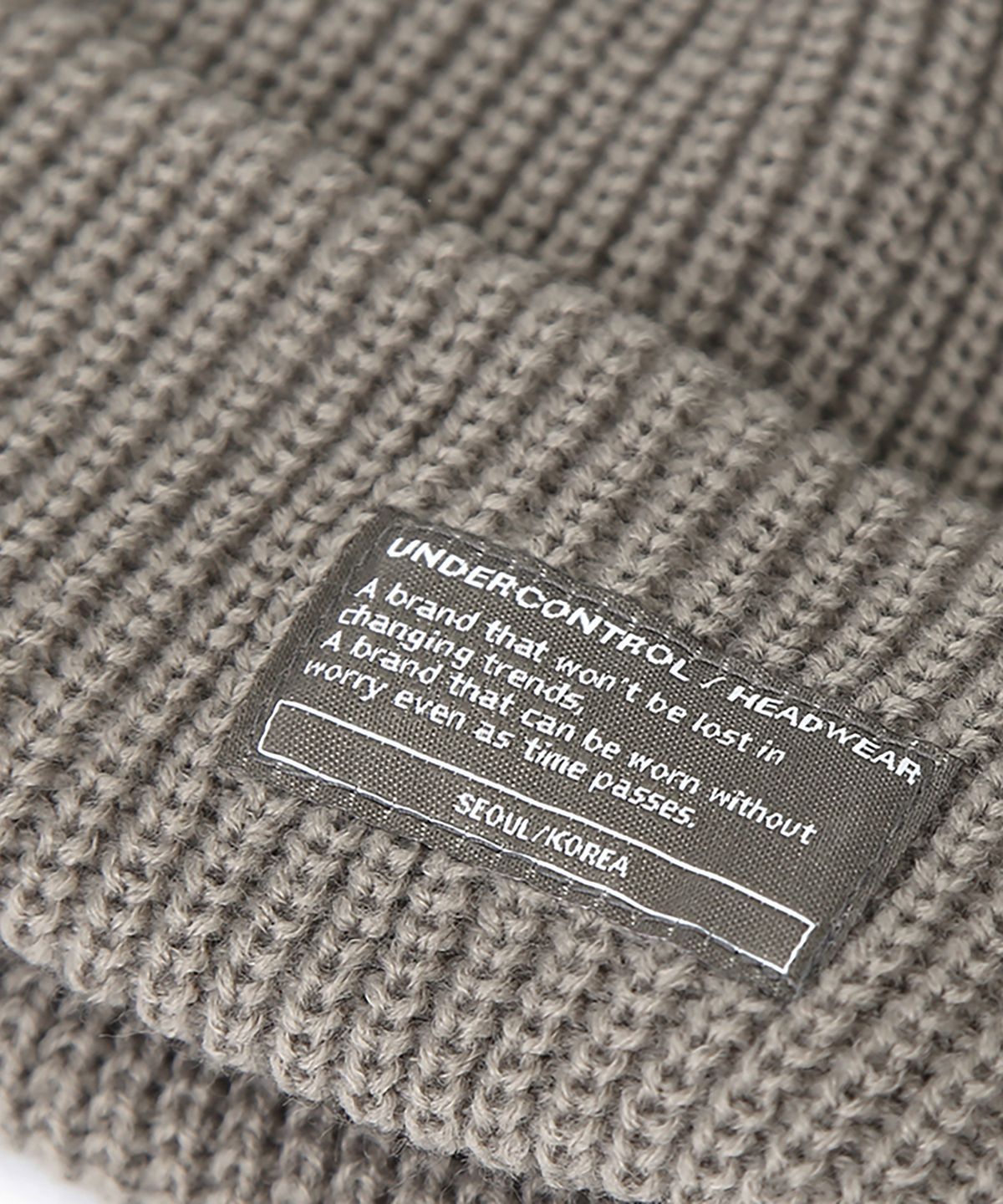 언더컨트롤(UNDERCONTROL) 겨울 숏비니 BEANIE / MONK FIT / GREY