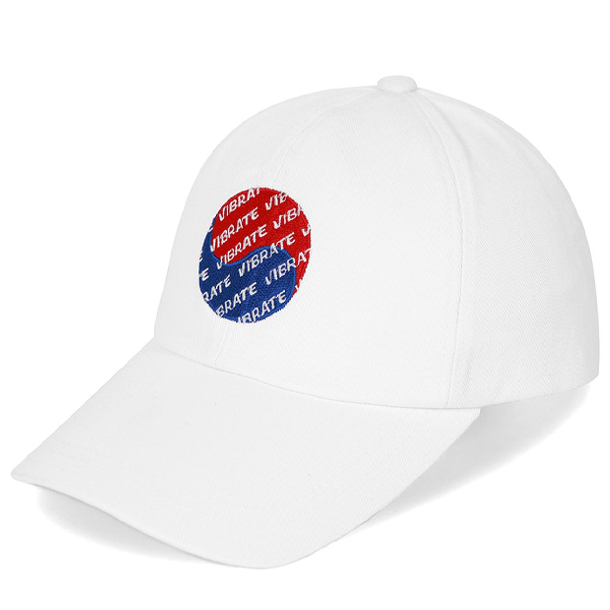 바이브레이트(VIBRATE) KOREAN FLAG LOGO BALL CAP (WHITE)