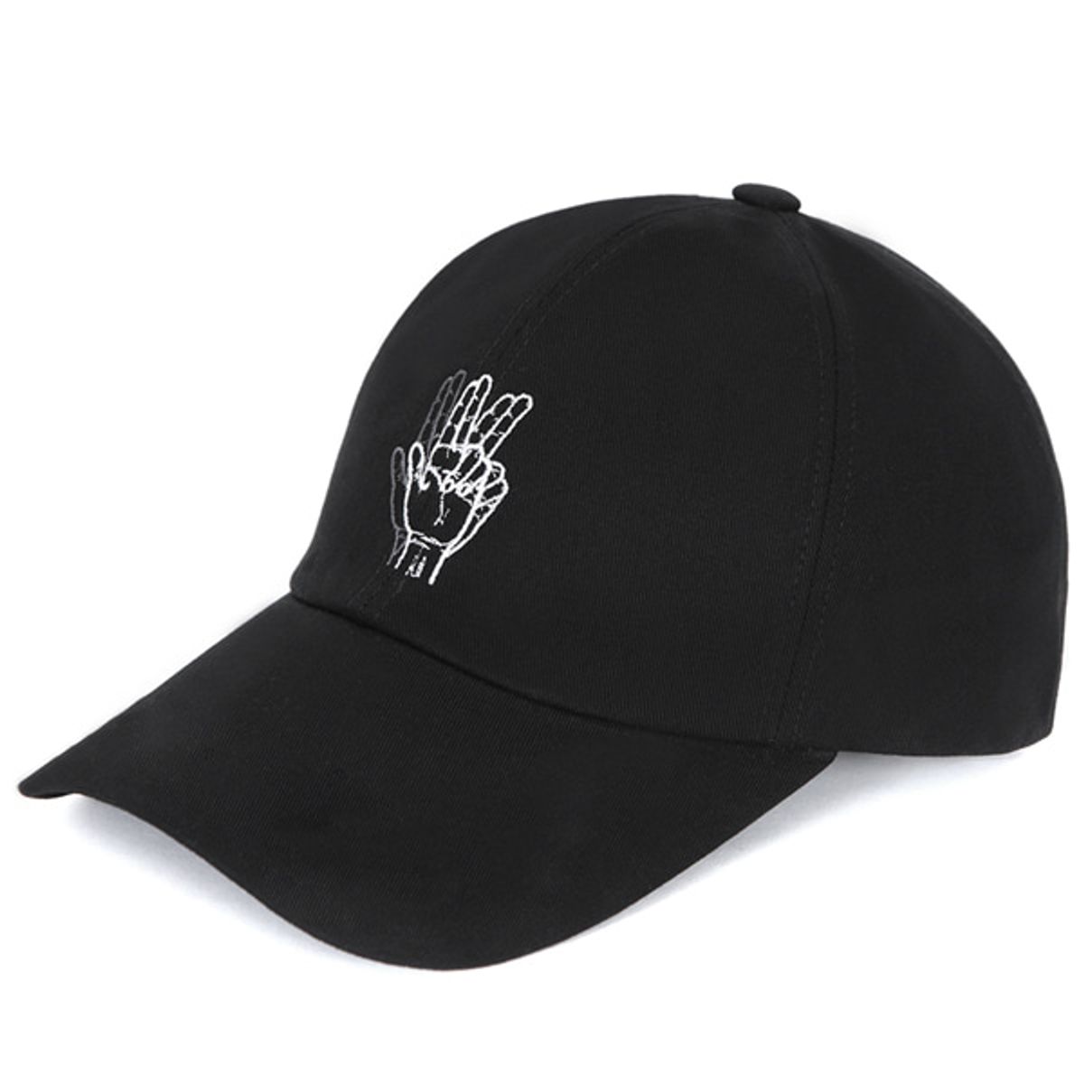 바이브레이트(VIBRATE) CLASSIC HAND SIGN BALL CAP (WASHING BLACK)