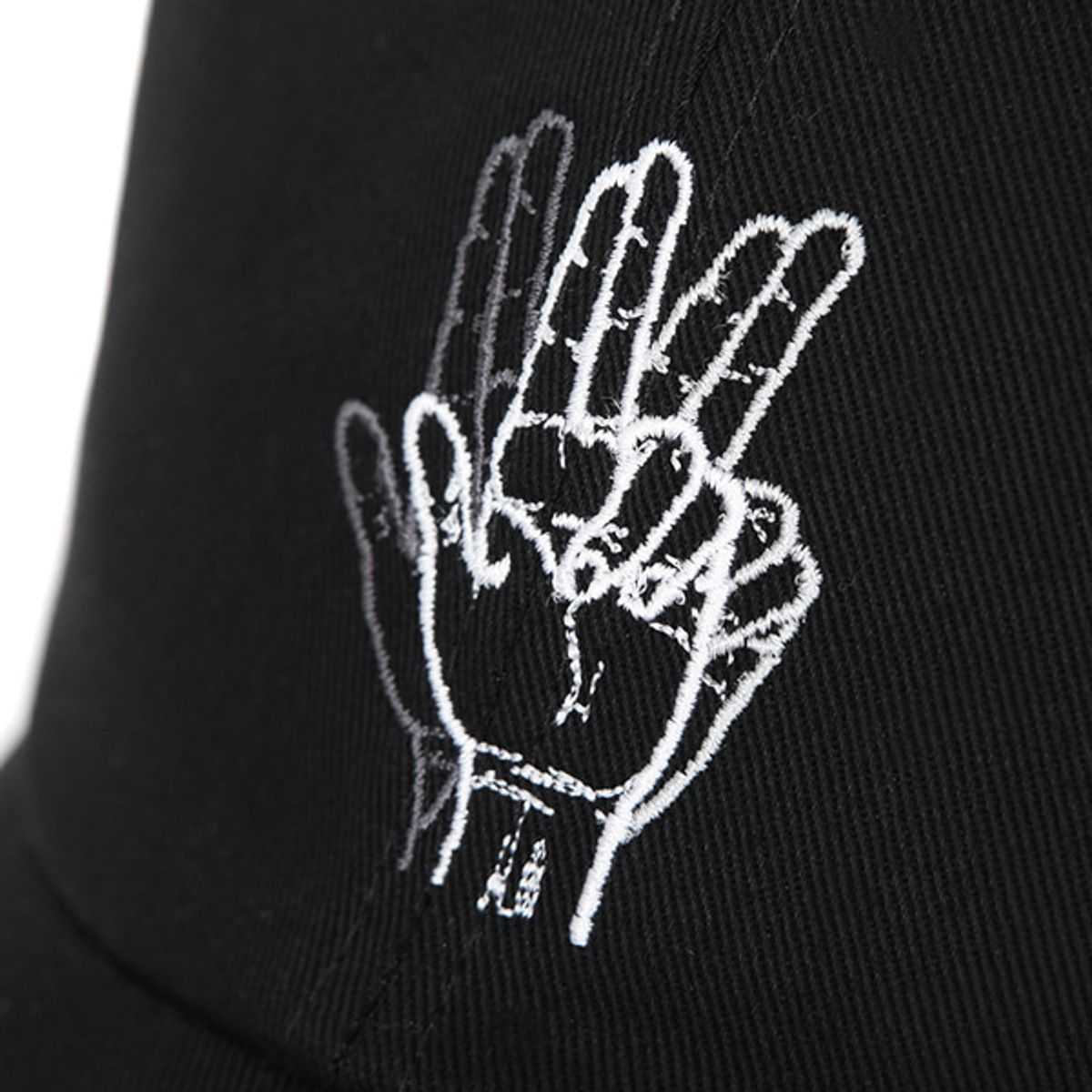 바이브레이트(VIBRATE) CLASSIC HAND SIGN BALL CAP (WASHING BLACK)