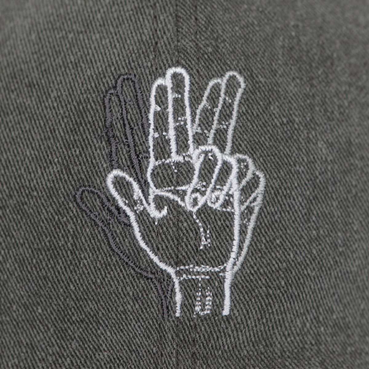 바이브레이트(VIBRATE) CLASSIC HAND SIGN BALL CAP (WASHING GRAY)