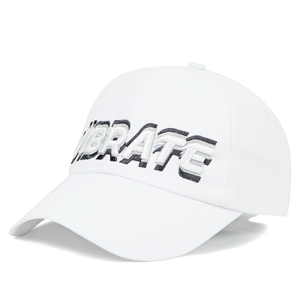 바이브레이트(VIBRATE) 3D SHAKING LOGO BALL CAP (white)