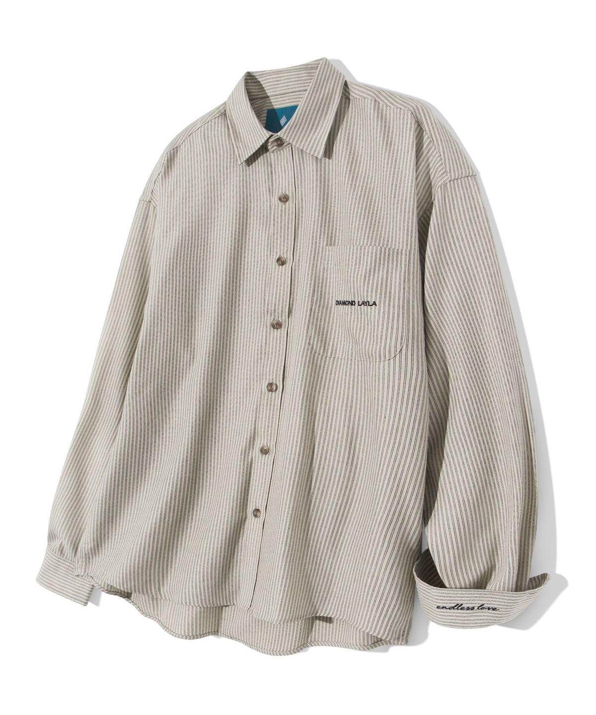 다이아몬드 레이라(DIAMOND LAYLA) Vintage Black dot Stripe shirt S22