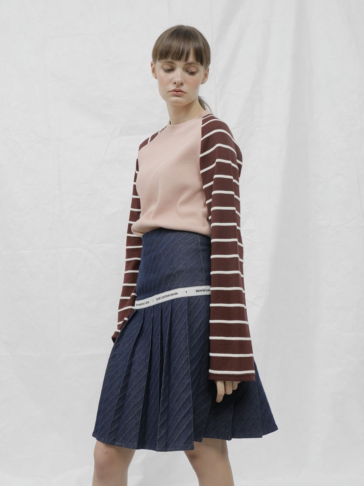 느와(NOIR) Diag Skirt