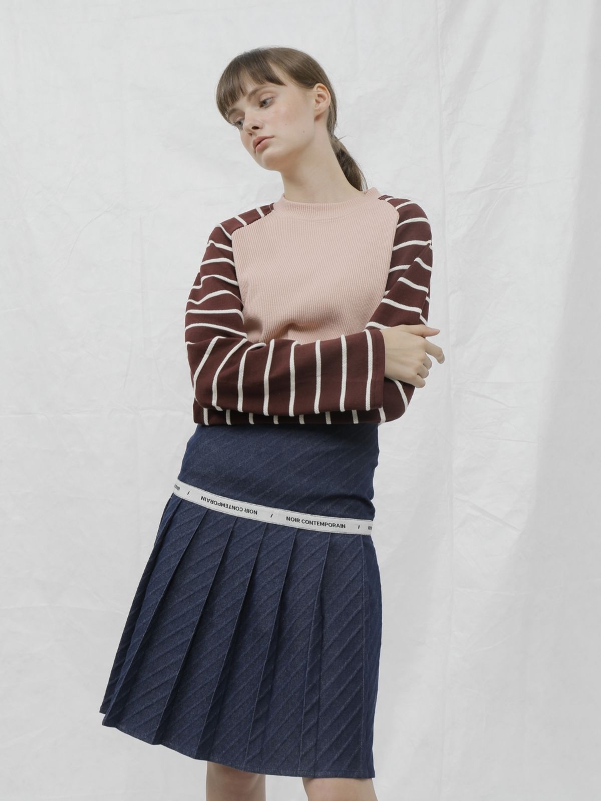 느와(NOIR) Diag Skirt