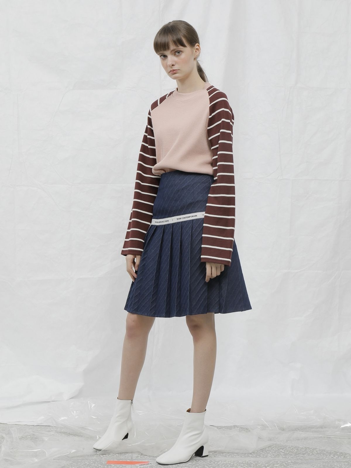 느와(NOIR) Diag Skirt