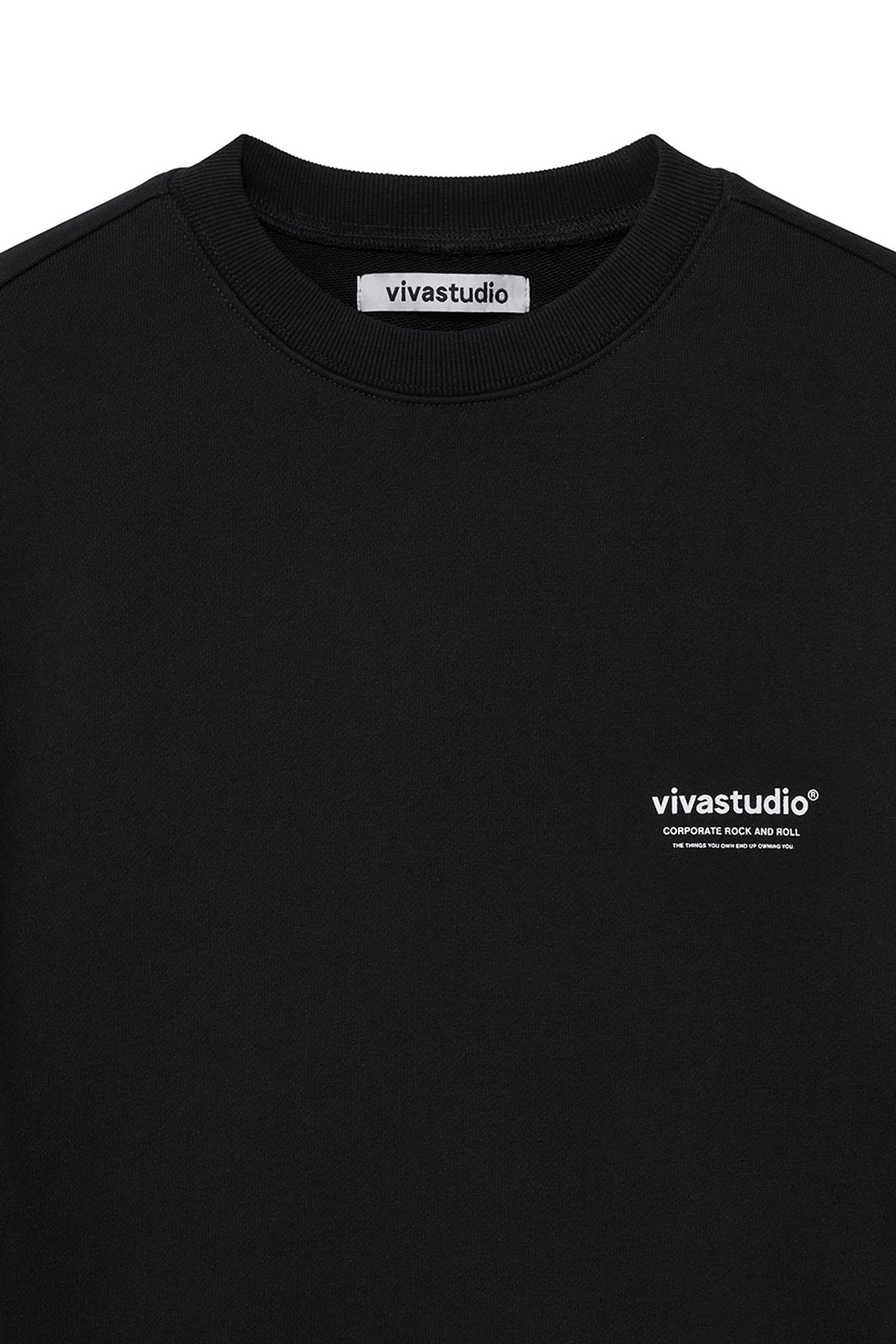 비바스튜디오(VIVASTUDIO) LOCATION CREWNECK [BLACK]