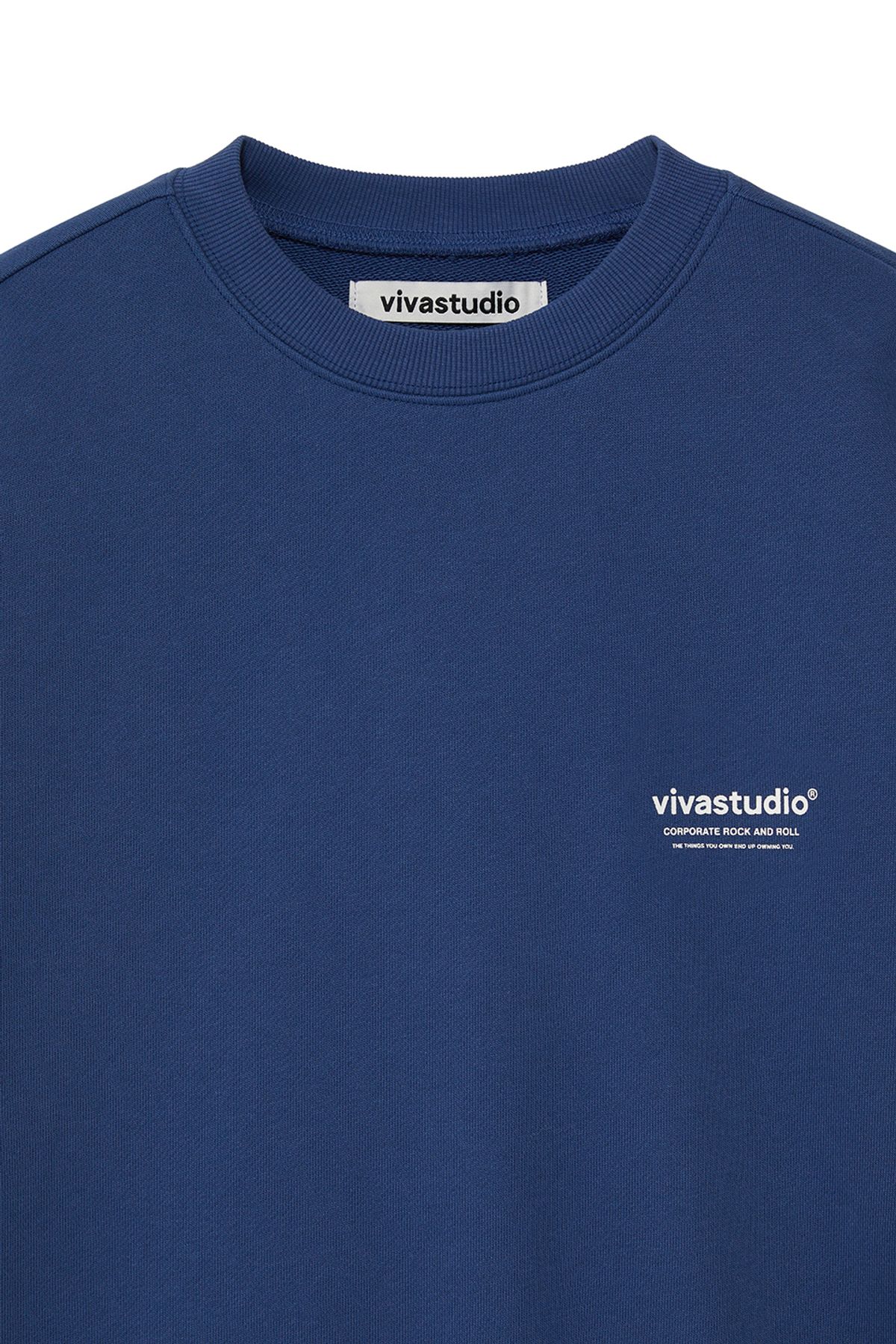 비바스튜디오(VIVASTUDIO) LOCATION CREWNECK [INDIGO BLUE]