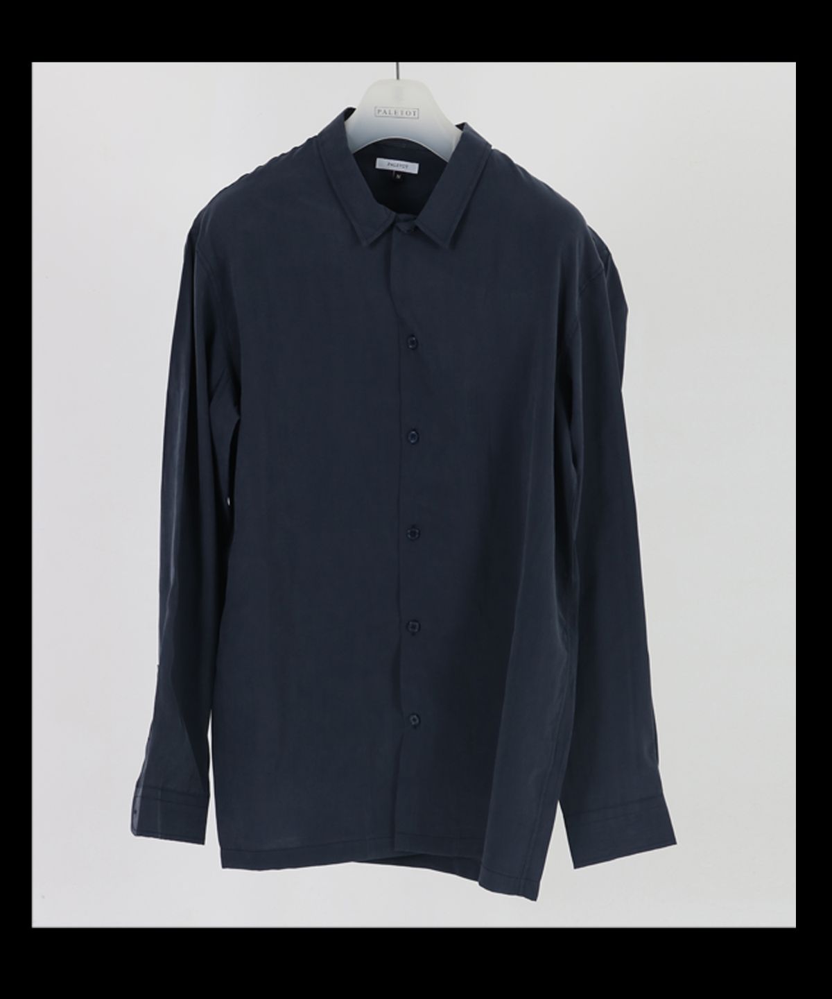 펠토(PALETOT) viscos relax  loose fit shirt[곤색]
