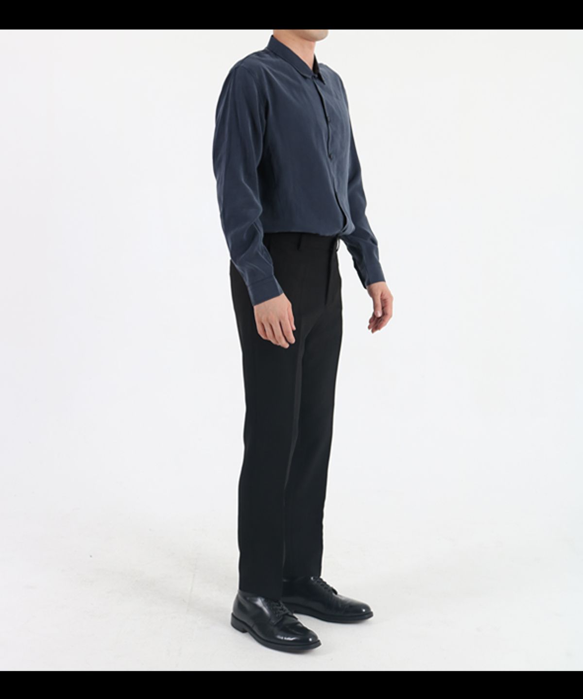 펠토(PALETOT) viscos relax  loose fit shirt[곤색]