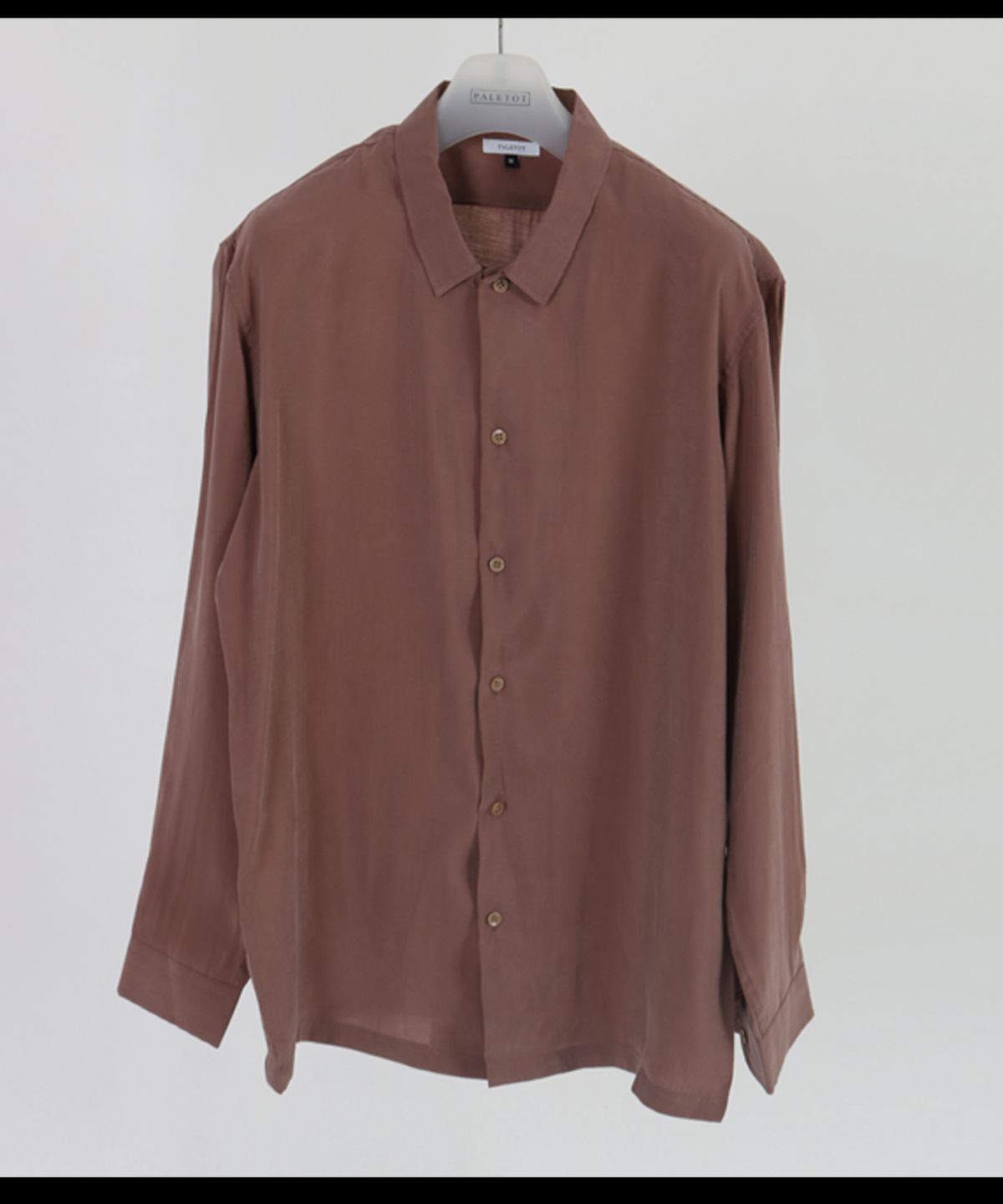 펠토(PALETOT) viscos relax  loose fit shirt[올드핑크]