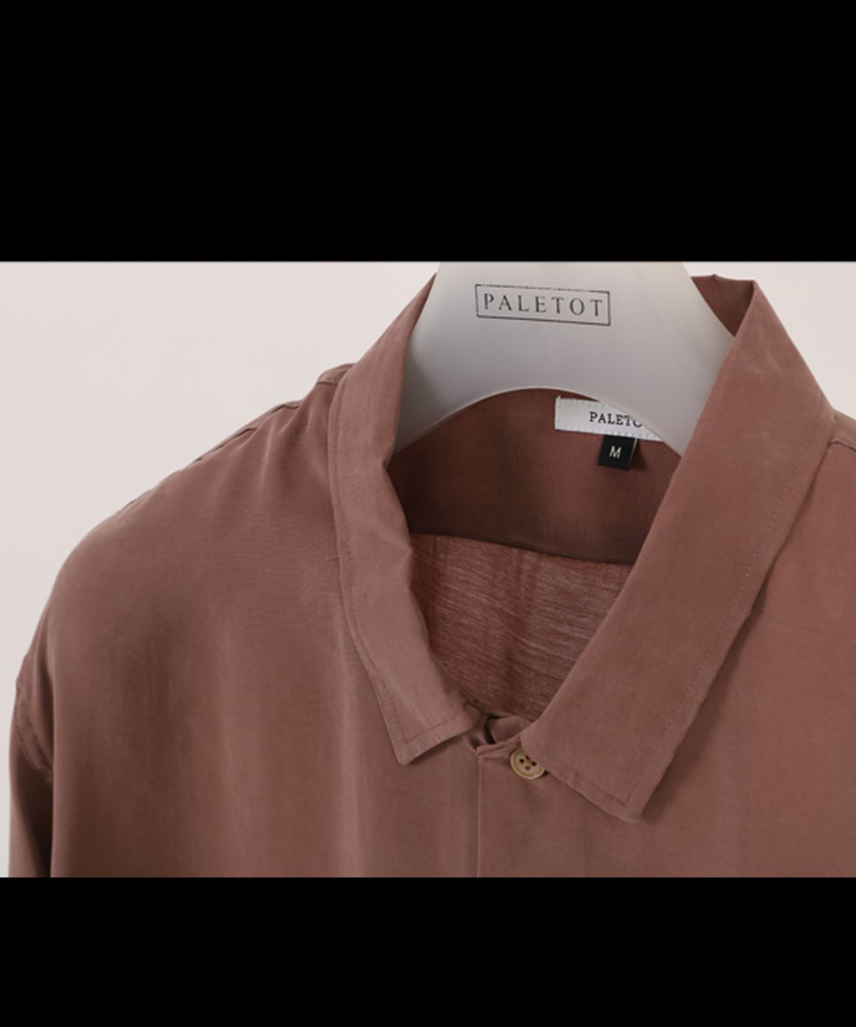펠토(PALETOT) viscos relax  loose fit shirt[올드핑크]