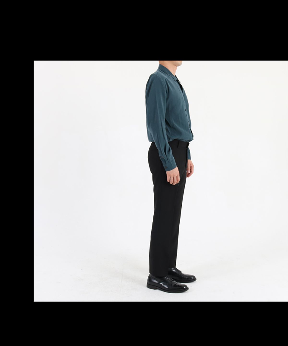펠토(PALETOT) viscos relax  loose fit shirt[블루그린]