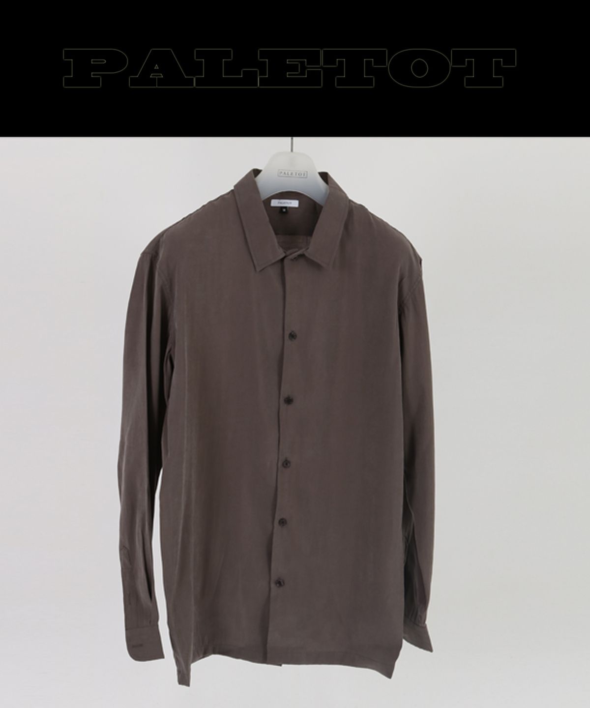 펠토(PALETOT) viscos relax  loose fit shirt[커피색]