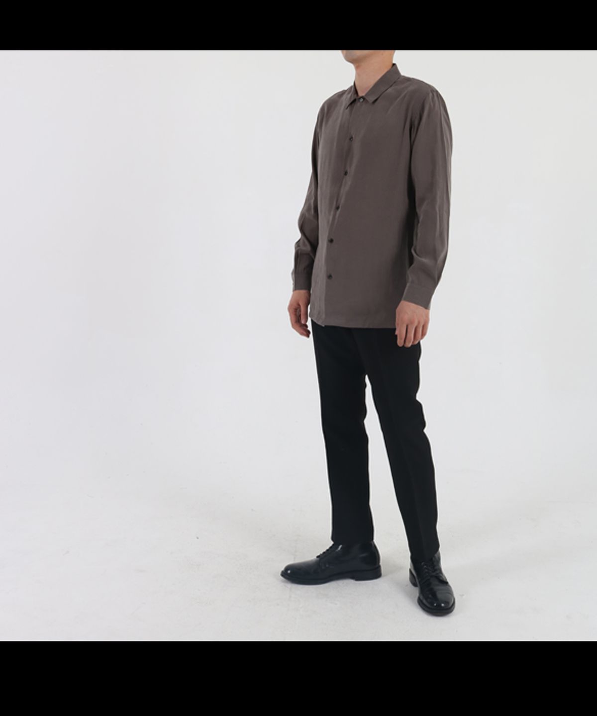 펠토(PALETOT) viscos relax  loose fit shirt[커피색]
