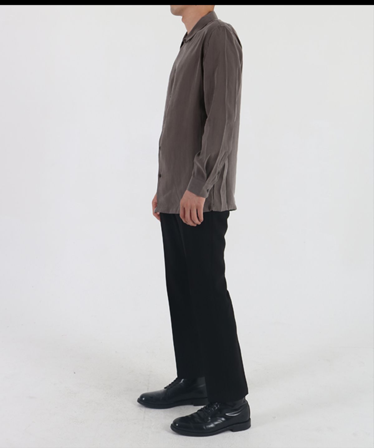 펠토(PALETOT) viscos relax  loose fit shirt[커피색]