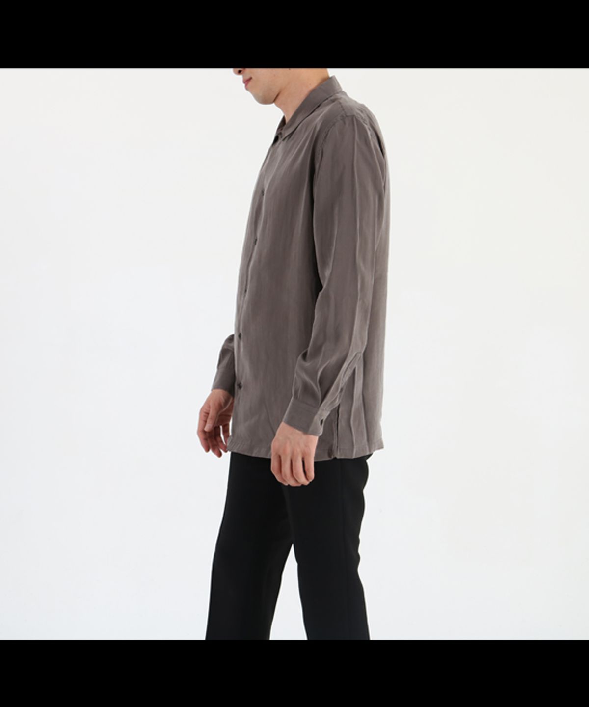 펠토(PALETOT) viscos relax  loose fit shirt[커피색]