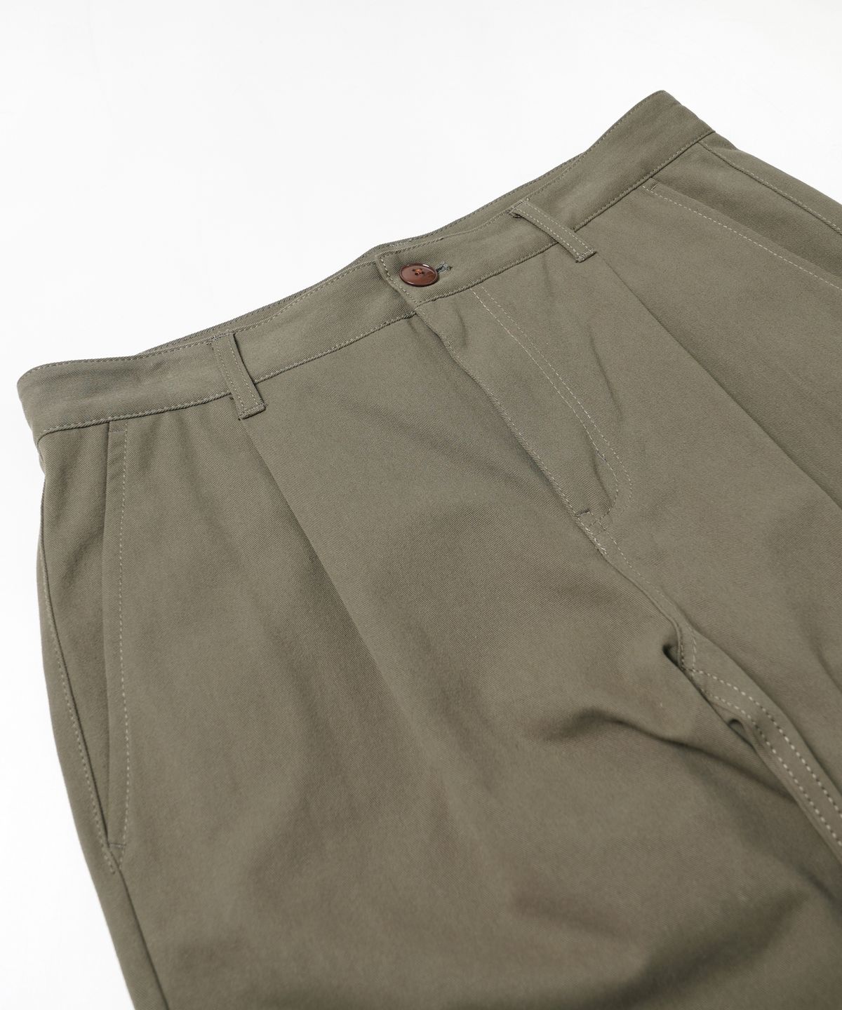 프리즘웍스(FRIZMWORKS) OG HAWORTH ONE TUCK PANTS _ OLIVE