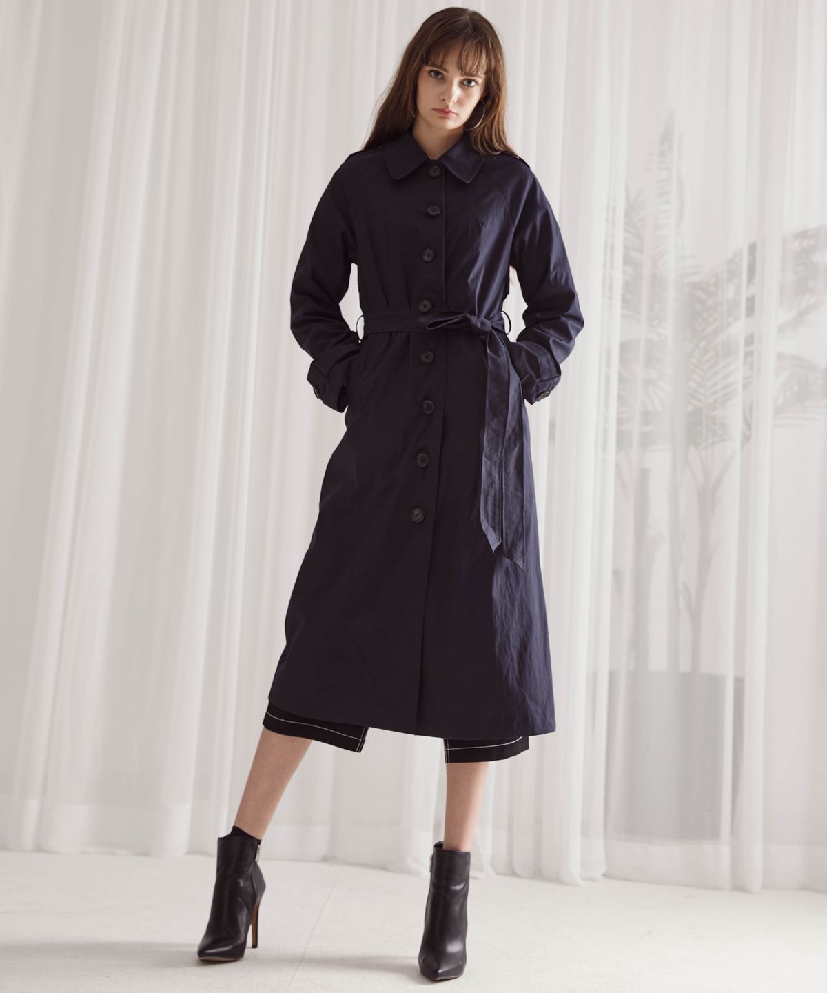 라티젠(LARTIGENT) HS SINGLE TRENCH COAT(NAVY)