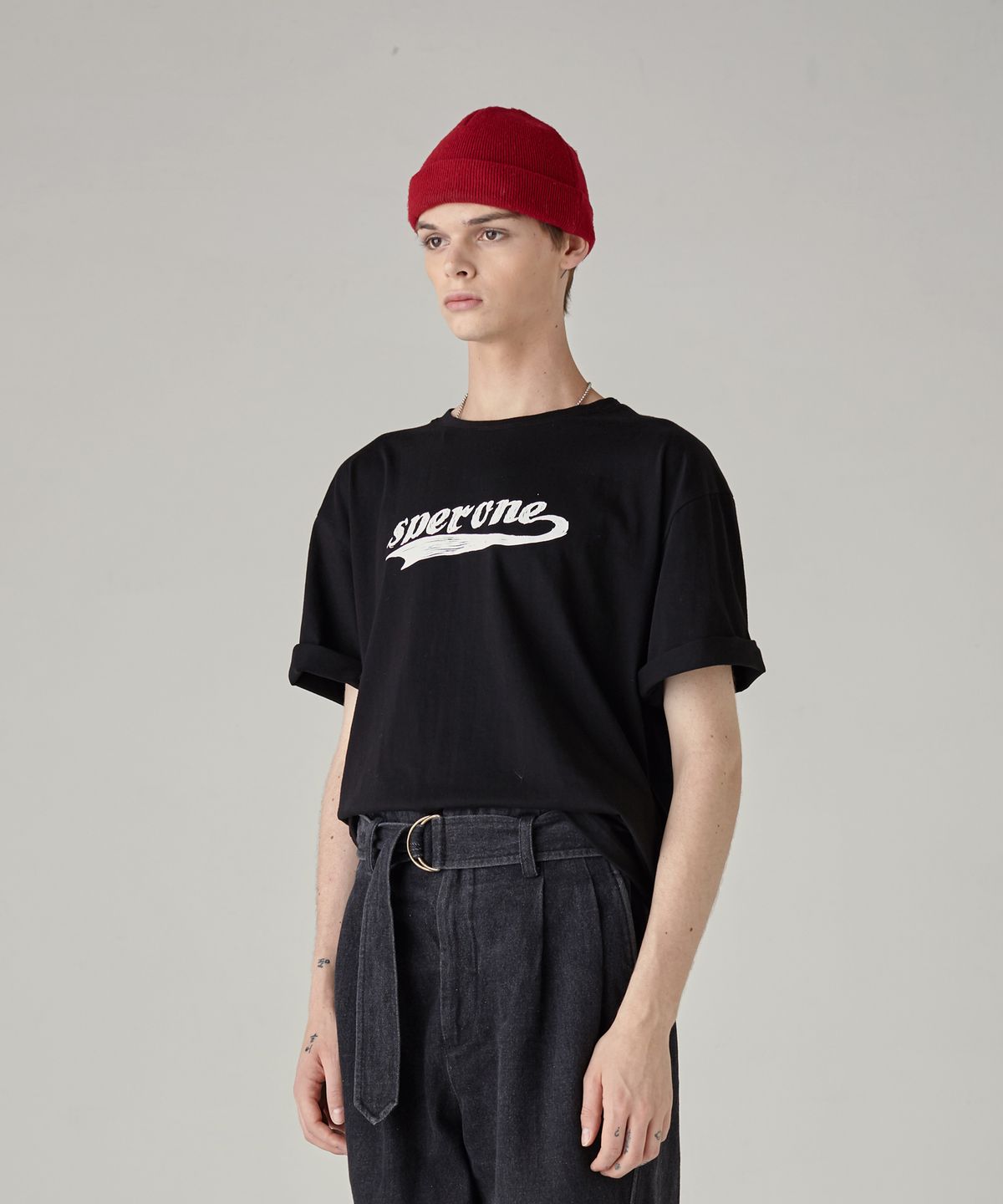 스페로네(SPERONE) Logo T-shirts(BLACK/L)