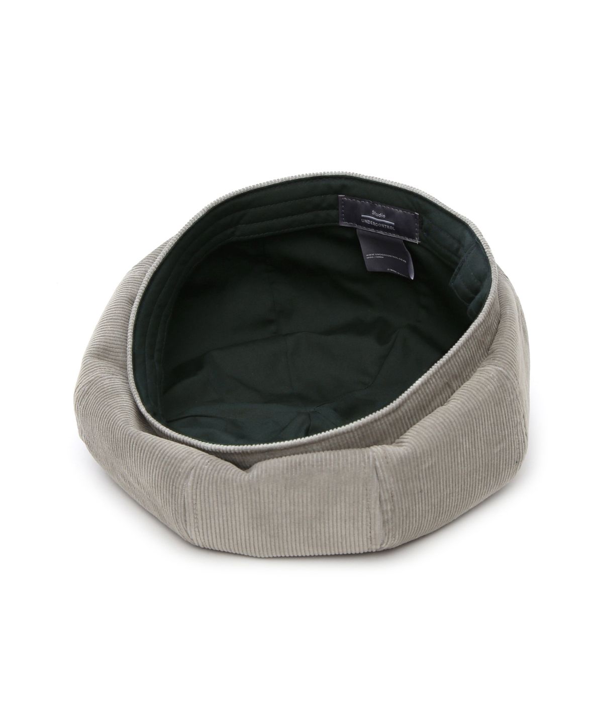 언더컨트롤 스튜디오(UNDERCONTROL STUDIO) 코듀로이 베레모 BREAD BERET / CORDUROY / KHAKI GREY