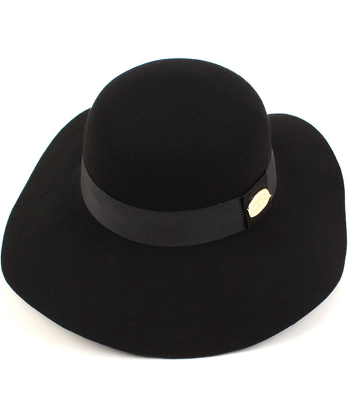 유니버셜 케미스트리(UNIVERSAL CHEMISTRY) Round GD Metal Line Wool BK Fedora 울페도라