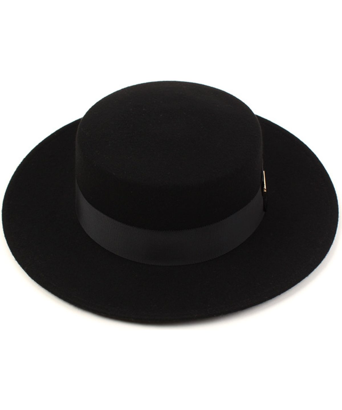 유니버셜 케미스트리(UNIVERSAL CHEMISTRY) Flat GD Metal Line Wool BK Fedora 울페도라