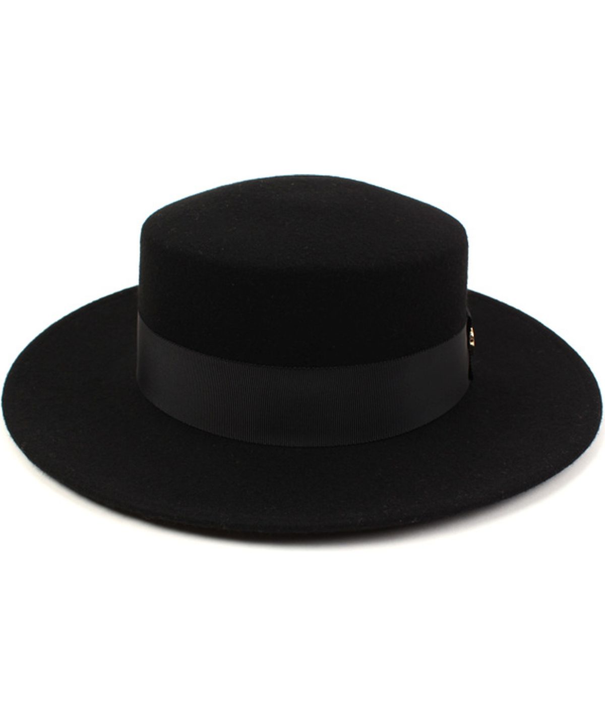 유니버셜 케미스트리(UNIVERSAL CHEMISTRY) Flat GD Metal Line Wool BK Fedora 울페도라