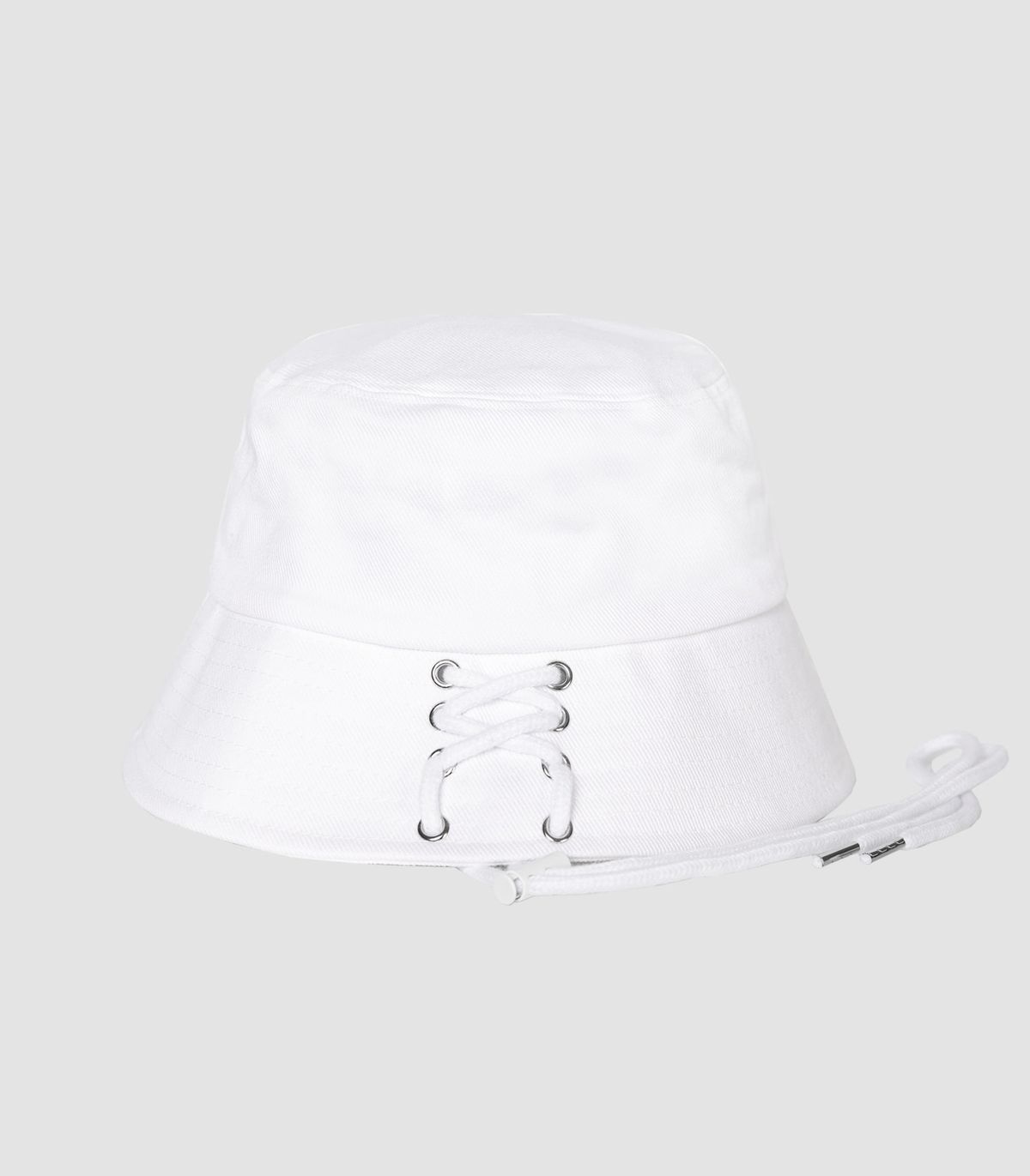 바이브레이트(VIBRATE) STRING POINT BUCKET HAT (white)