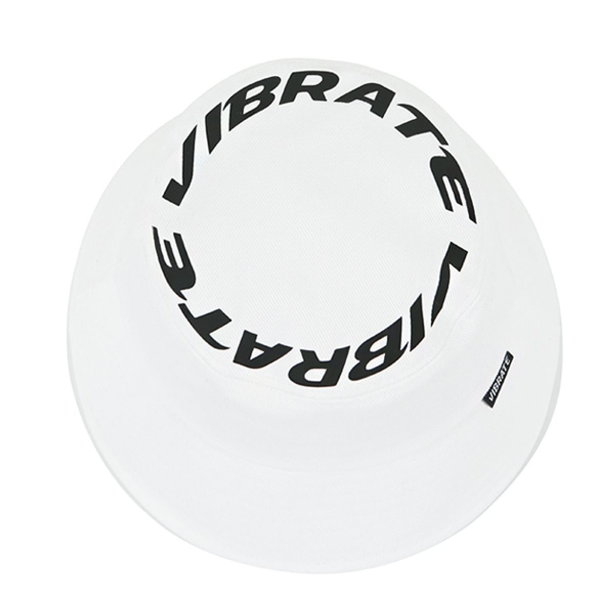 바이브레이트(VIBRATE) ROUDING LOGO BUCKET HAT (white)