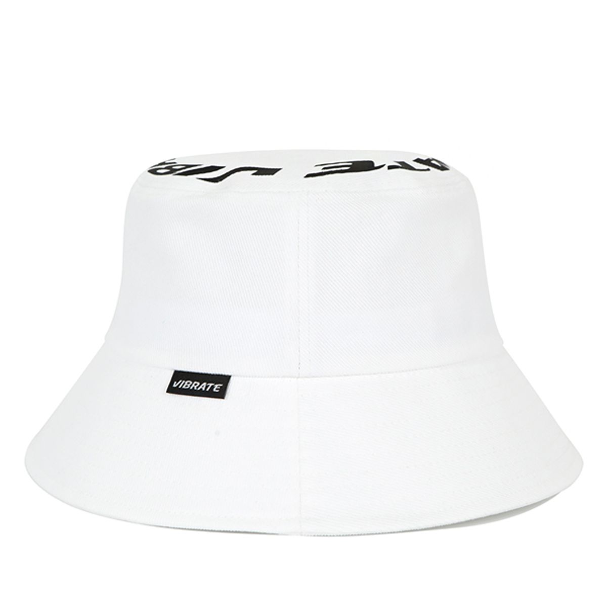 바이브레이트(VIBRATE) ROUDING LOGO BUCKET HAT (white)