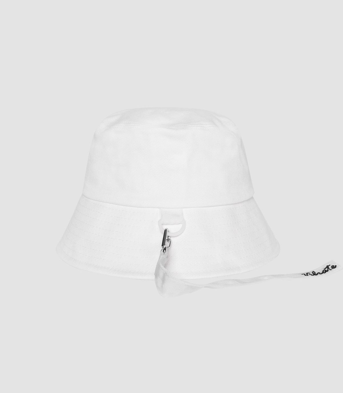 바이브레이트(VIBRATE) WEBBING TAIL BUCKET HAT (white)