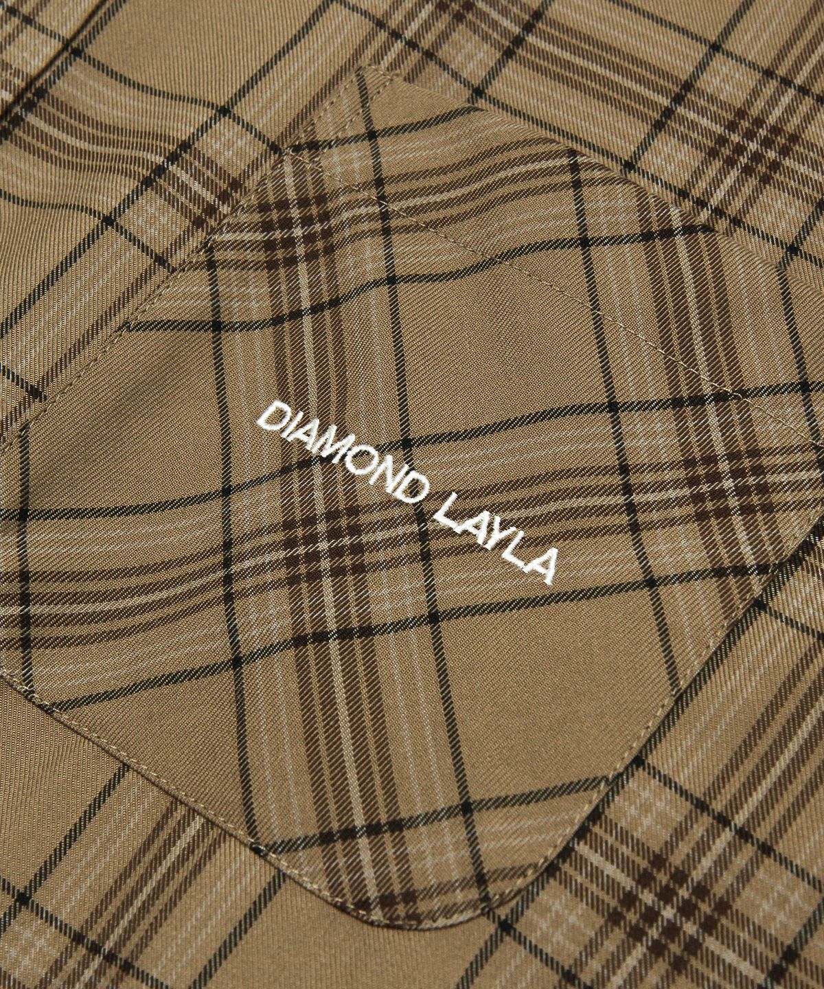다이아몬드 레이라(DIAMOND LAYLA) Fluff Mood Check shirt S24 Brown