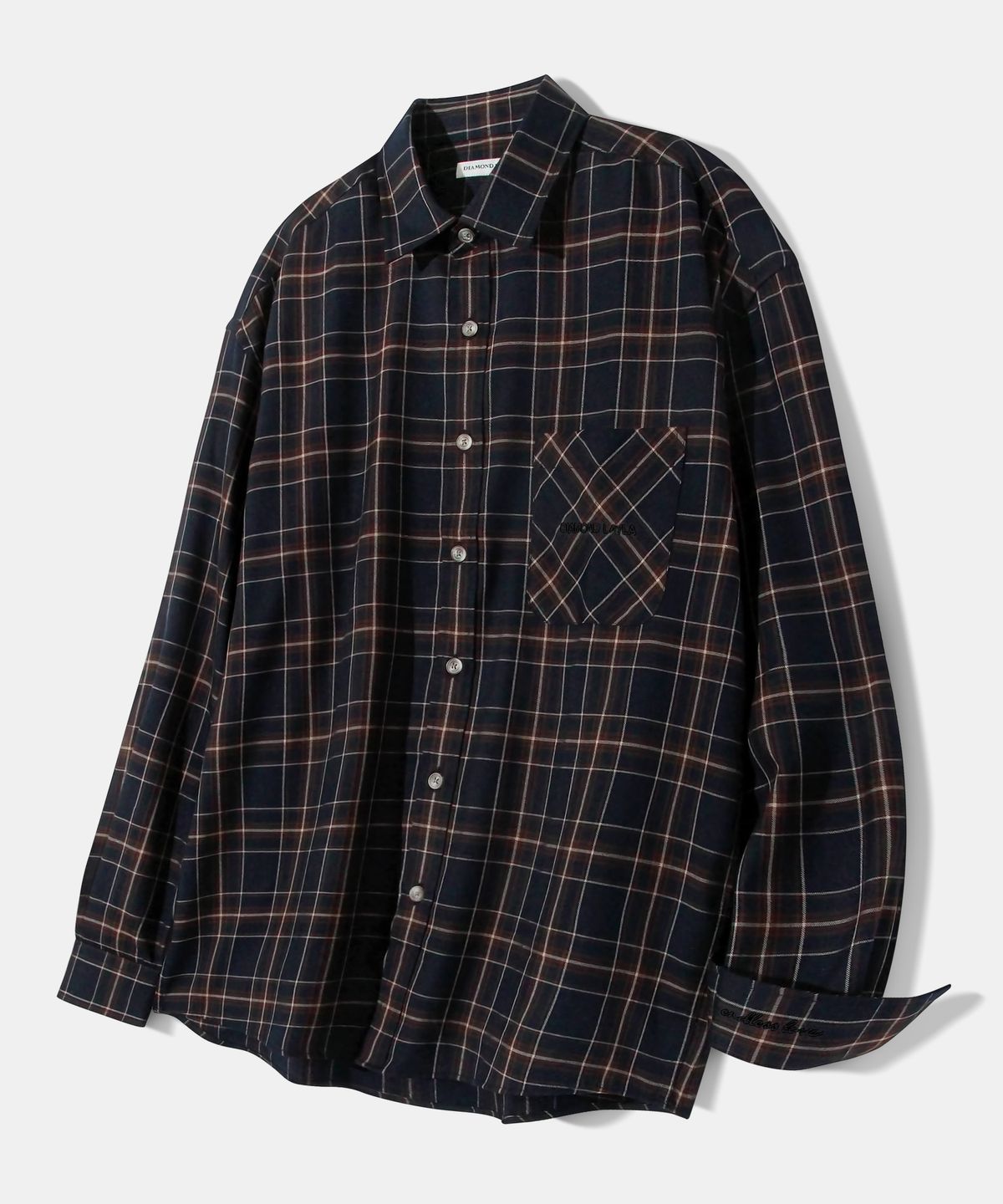 다이아몬드 레이라(DIAMOND LAYLA) Fluff Mood Check shirt S24 Navy