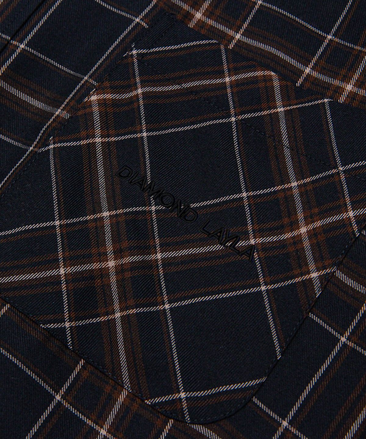 다이아몬드 레이라(DIAMOND LAYLA) Fluff Mood Check shirt S24 Navy