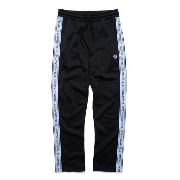 韓国ファッション[BORN CHAMPS] TRIBAL LOGO SWEAT PANTS MUSINSA | BORN CHAMPS LOGO JERSEY TRACK PANTS BLACK CERCMTP01BK