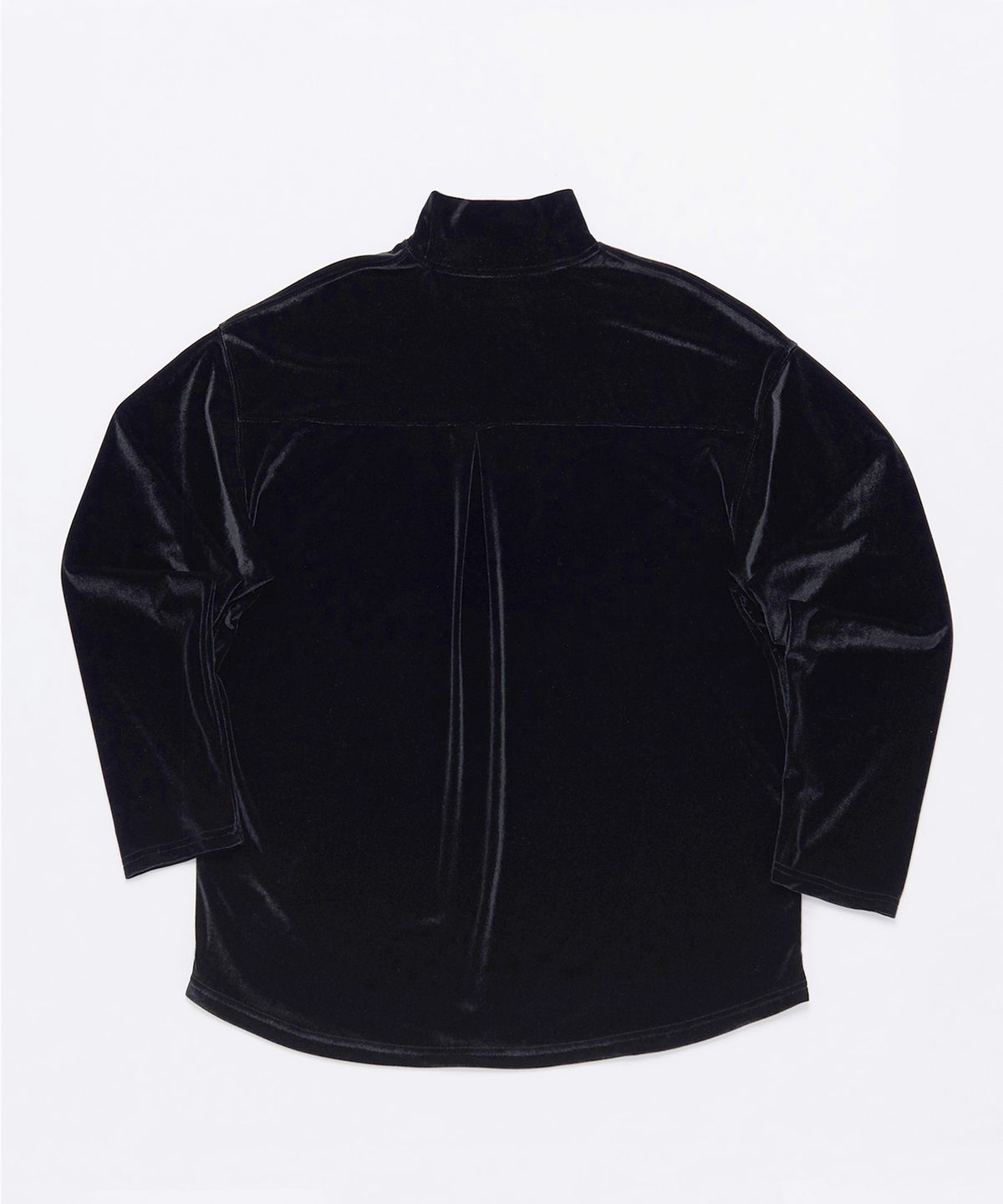 어낫띵(A NOTHING) DROP-SHOULDER VELVET TURTLE-NECK TEE (Black)