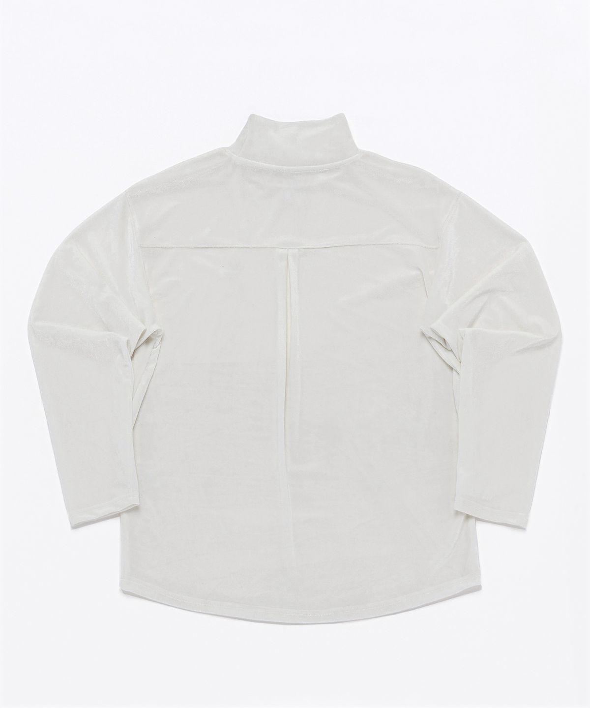 어낫띵(A NOTHING) DROP-SHOULDER VELVET TURTLE-NECK TEE (Ivory)