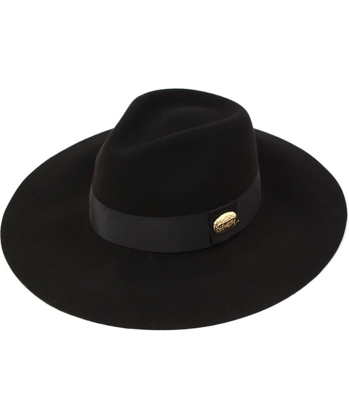 유니버셜 케미스트리(UNIVERSAL CHEMISTRY) GD Metal Line Wool Long BK Fedora 울페도라