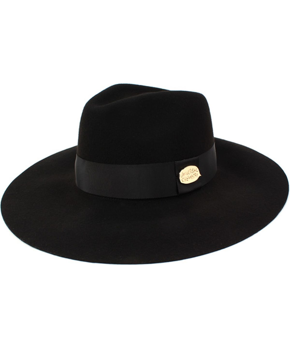 유니버셜 케미스트리(UNIVERSAL CHEMISTRY) GD Metal Line Wool Long BK Fedora 울페도라