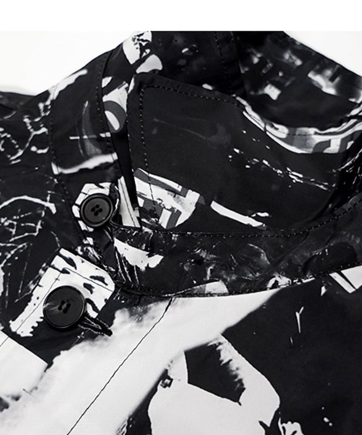 아임낫어휴먼비잉(I AM NOT A HUMAN BEING) TORN PICTURES ALL PRINT MAC COAT - O/C