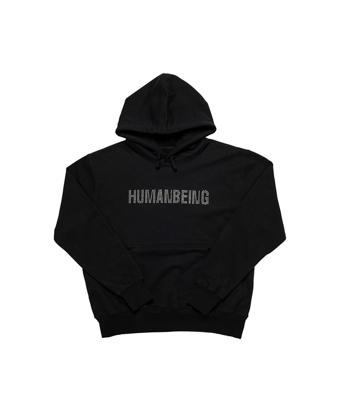 아임낫어휴먼비잉(I AM NOT A HUMAN BEING) HUMANBEING RHINESTONE HOODIE - BLACK