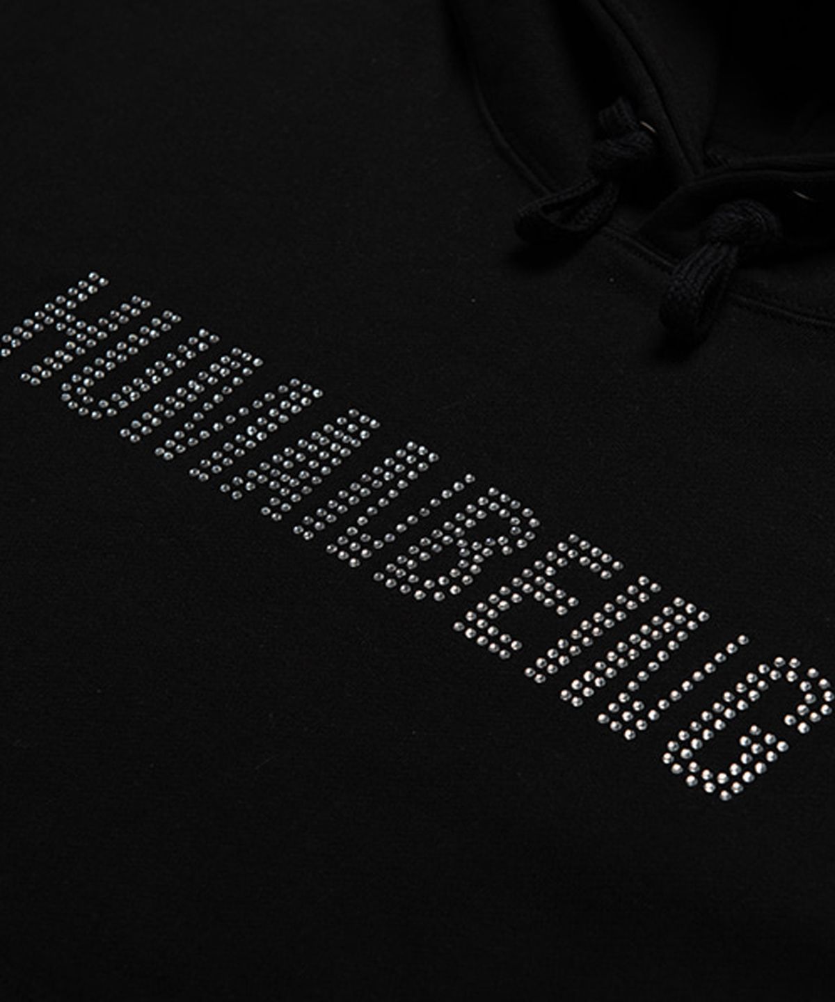 아임낫어휴먼비잉(I AM NOT A HUMAN BEING) HUMANBEING RHINESTONE HOODIE - BLACK